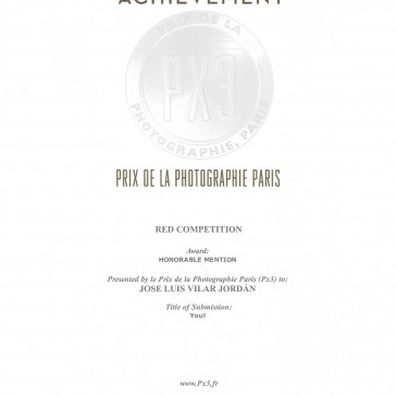 Mención Honorífica en el Concurso Prix de la Photographie Paris (PX3)